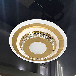 Маленька led люстра кругла з кришталем SY-7239/240 GD