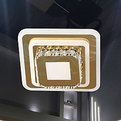Маленька led люстра квадратна з кришталем SY-7238/240 GD
