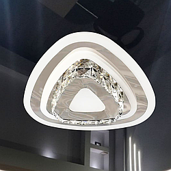 Маленька led люстра трикутна з кришталем SY-7241/240 CR