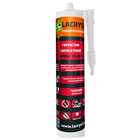Герметик силикатный "КАМИНЫ И ПЕЧИ" черный огнестойкий LACRYSIL, 0,55 кг