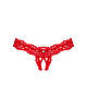 Стринги жіночі з відкритим доступом Obsessive AMOR CHERRIS crotchless thong, фото 4