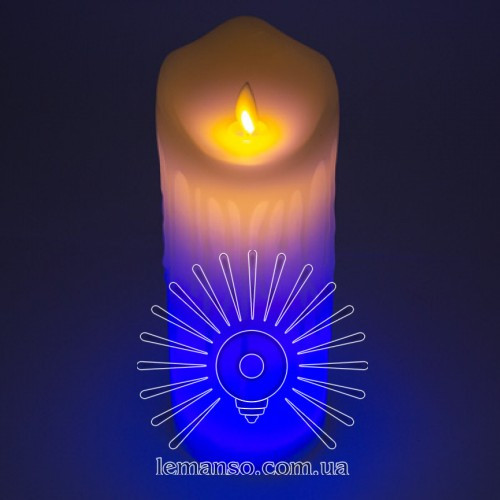 Свічка LED Lemanso 75*200мм RGB 3xAAA (немає в комплект.) IP20 / LM36010 (+пульт + еф. полум'я) - фото 2 - id-p2098758143