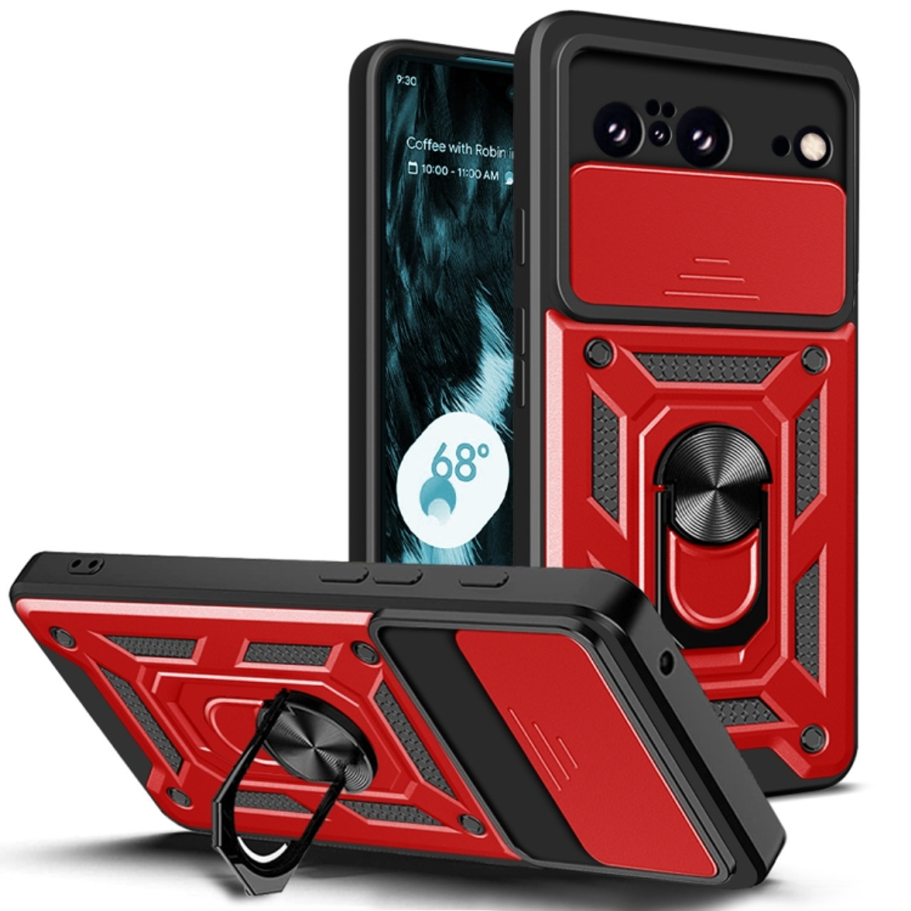 PC + TPU чохол Camshield armor для Google Pixel 8 / червоний