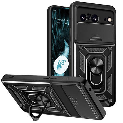 PC + TPU чохол Camshield armor для Google Pixel 8 / чорний, фото 1