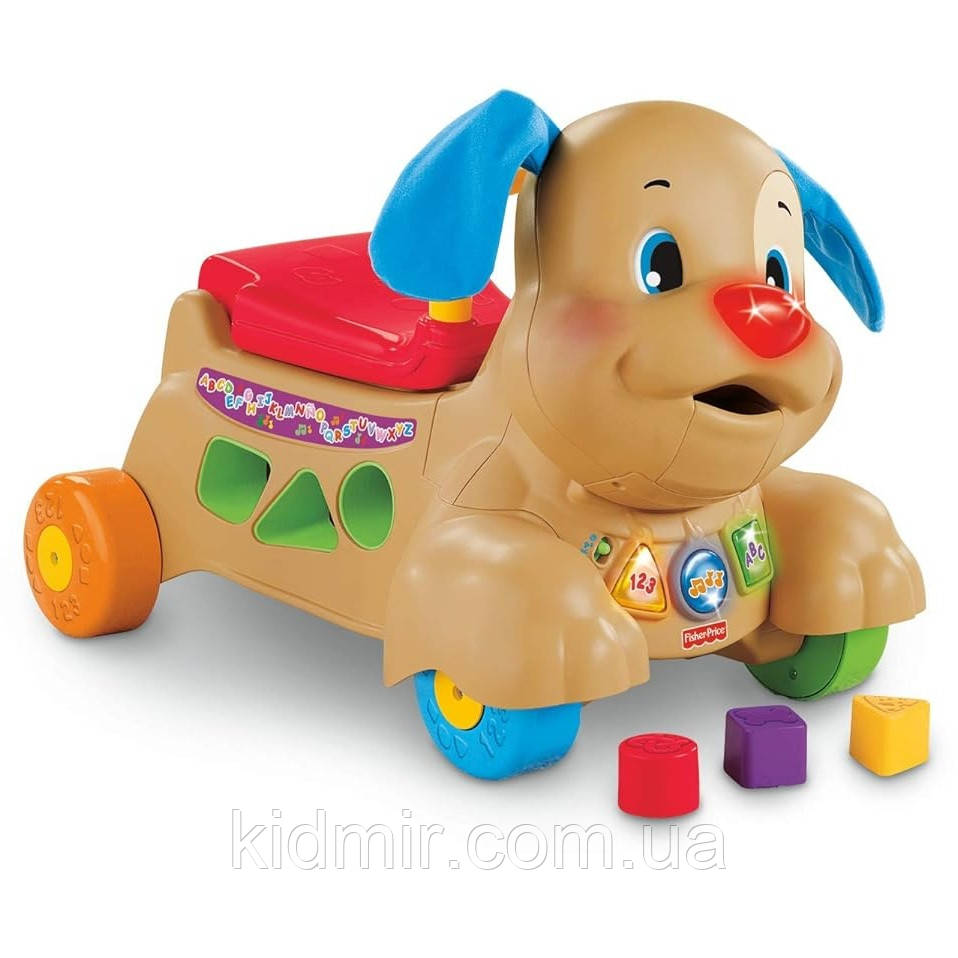 Каталка ходунки штовхачі Веселе цуценя Fisher Price Stride-to-Ride Puppy BMG86 Пошкоджена коробка