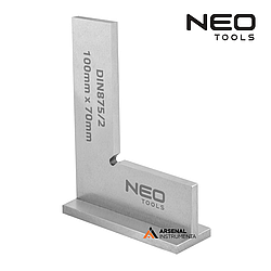 Кутник прецизійний з основою 100x70 мм, DIN875/2, Neo Tools (72-031)