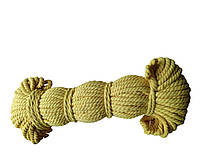 Верёвка (канат) хлопчатобумажная д.6 мм жёлтая (50м)