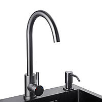 Кухонний змішувач Platinum 8003А-LI PVD чорний