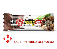Протеиновый батончик Power Pro Nutella с цельным орехом без сахара, 32% белка, 60г, упаковка 20 шт.