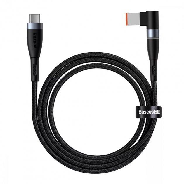 Зарядний кабель для ноутбука Baseus Zinc Magnetic Lenovo Type-C to DC Square Port 100 W 2 m Black (CATXC-U01)