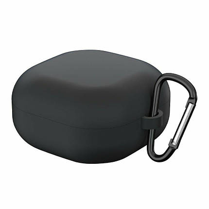 Силіконовий чохол із карабіном для Samsung Galaxy Buds FE чорний, фото 1