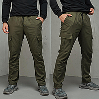 Чоловічі штани карго Cloud весняні з кишенями Осінні штани коттонові прямі хакі