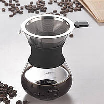 Багаторазовий металевий фільтр для кемексу 400мл "Конус", фото 4