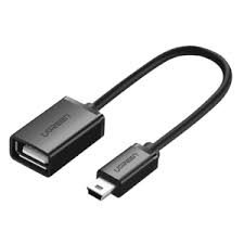 Перехідник адаптер Ugreen Mini USB to USB OTG 0.12 м Black (US249)