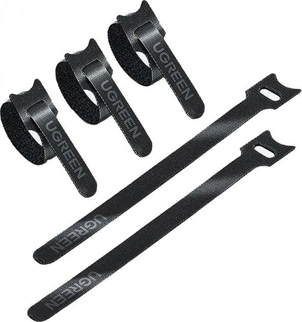 Кабельний органайзер Ugreen стяжка на липучці Cable Winder 20 Pack Black 20 шт (LP401)