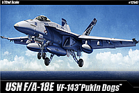 Сборная модель самолета Academy 12547 USN F/A-18E VF-143 "Pukin Dogs"