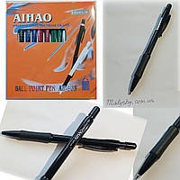 Ручка автоматична / СИНЯ / AIHAO Original / кулькова на кнопці / айхао  AH-503 / корпус чорний