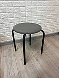 Табурет Чіко, стілець кухонний, стілець для кухні, металевий табурет із м'яким сидінням, фото 3