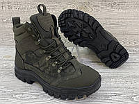 Чоловічі тактичні зимові черевики берці сапоги Колір Хакі Розміри 42 43 45 Виробництво Україна Гарна якість