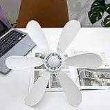 Вентилятор стельовий USB Boshje, діаметр 42 см, кабель 1.7 м — Білий, фото 7