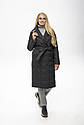 Демісезонне жіноче пальто Міра чорні розміри 44-54, фото 6