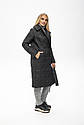 Демісезонне жіноче пальто Міра чорні розміри 44-54, фото 2
