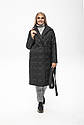 Демісезонне жіноче пальто Міра чорні розміри 44-54, фото 9