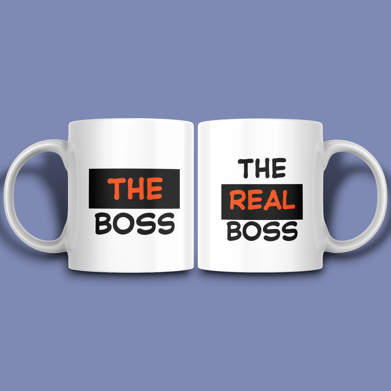 "Boss / Real Boss" парні чашки для закоханих, фото 1