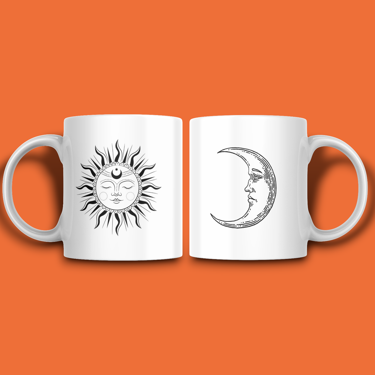 "Сонце / місяць" парні чашки для закоханих, фото 1