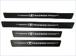 Захисна плівка DAEWOO 5D із вуглецевого волокна самоклеюча 4шт, 2х(60х7см)  2х(40х7см)