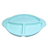 Тарілка дитяча на 3 секції Fissman FS-9591 25 см блакитна 4714142