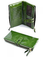 Женский кожаный кошелек D-3381 Green.Купить женский кожаный кошелек оптом и в розницу в Украине.