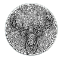Картина нитками ArtLover Олень string art 50 см