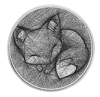 Картина нитками ArtLover Лис string art 50 см