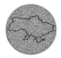 Картина нитками ArtLover Мапа України string art 50 см