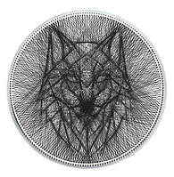 Картина нитками ArtLover Волк string art 50 см