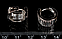 Сережки конго з цирконами, англійський замок 000021, фото 2