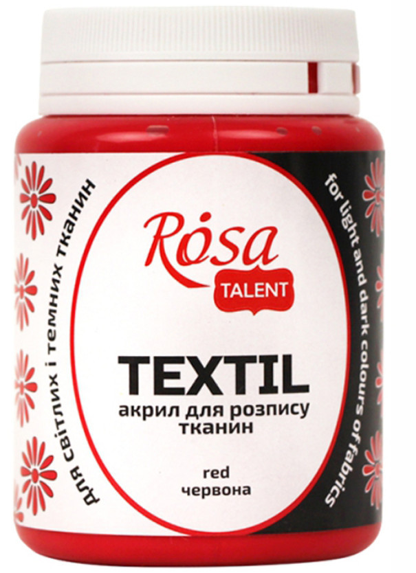 Фарба акрилова для тканин Rosa Talent Червона 80мл