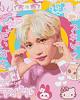 Аниме K-Pop: Stray Kids Ли Феликс (Li Felix) 40*50 см Картина по номерам Оригами LW32770
