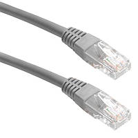 Патч-корд неекранований Lucom RJ45 UTP5e 7.0m patch AWG26 сірий (25.02.5136)