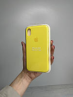 Силіконовий чохол з мікрофіброю та покриттям SoftTouch для Iphone XR жовтий ( Full № 51 )