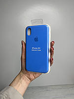 Силіконовий чохол з мікрофіброю та покриттям SoftTouch для Iphone XR блакитний ( Full № 56 )