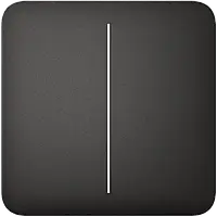 Ajax SoloButton (2-gang) [55] black Кнопка двоклавішного вимикача