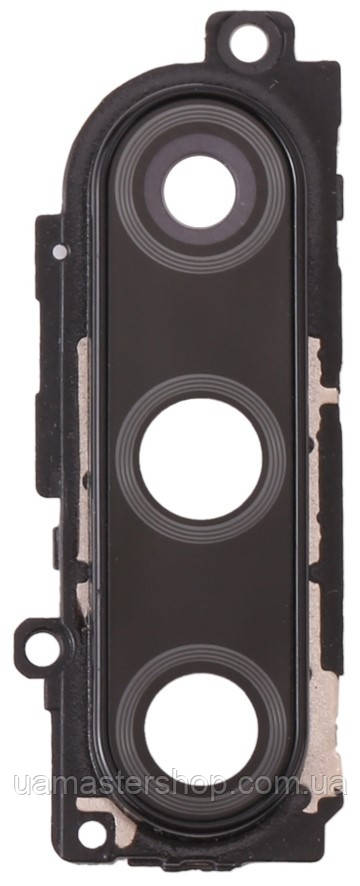 Скло камери Huawei P40 Lite E з рамкою чорного кольору, фото 1