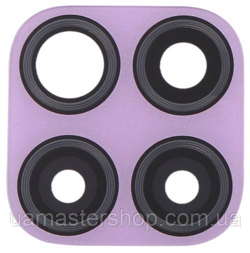 Скло камери Huawei P40 Lite 4G без рамки рожеве Light Pink/Blue, фото 1