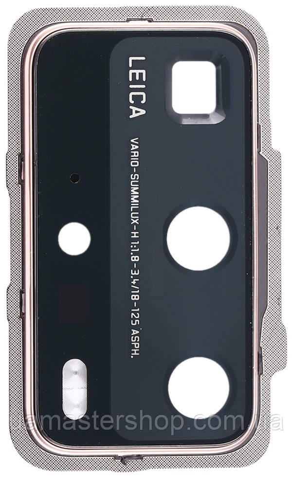 Скло камери Huawei P40 Pro з рамкою золотистого кольору, фото 1