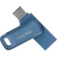 Флеш память SanDisk SDDDC3-128G-G46NB Navy Blue USB 128GB Type-C Dual Drive Go