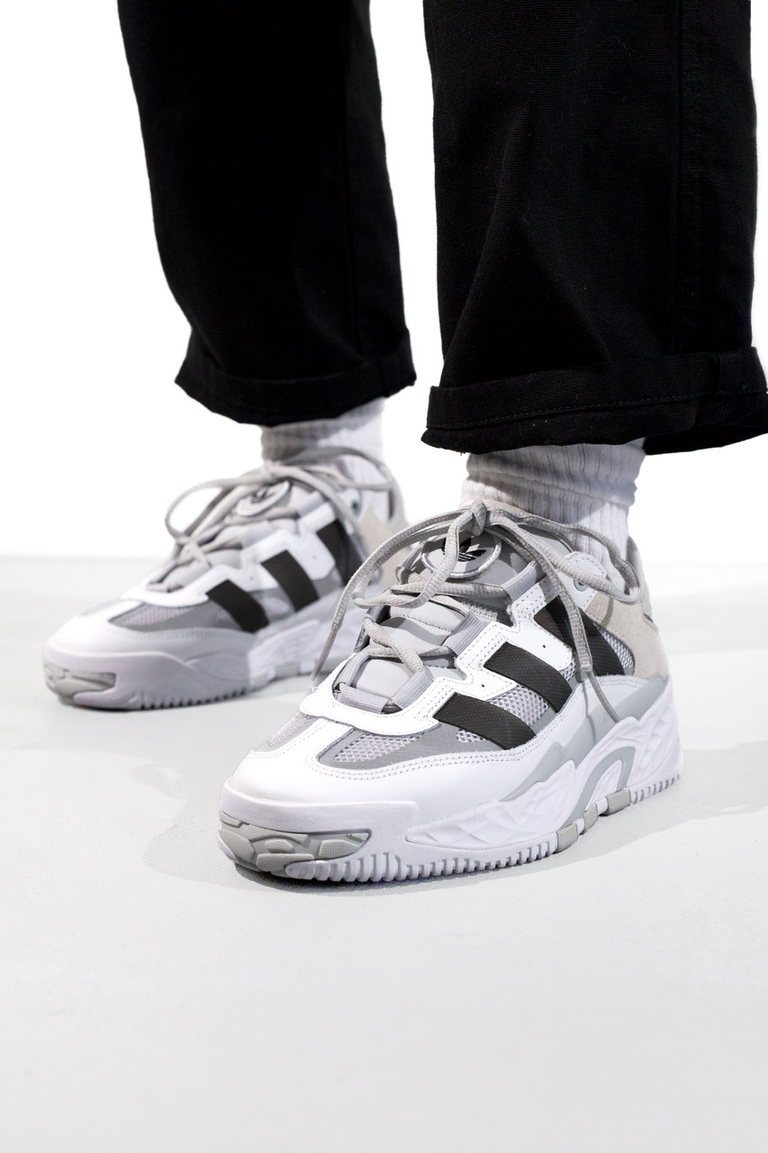 Кросівки чоловічі білі Adidas Niteball White Black Grey (14961), фото 1