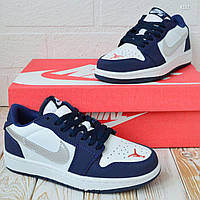Nike Air Jordan SB, сині з сірим, шкіра найк аір джордан кроссовки