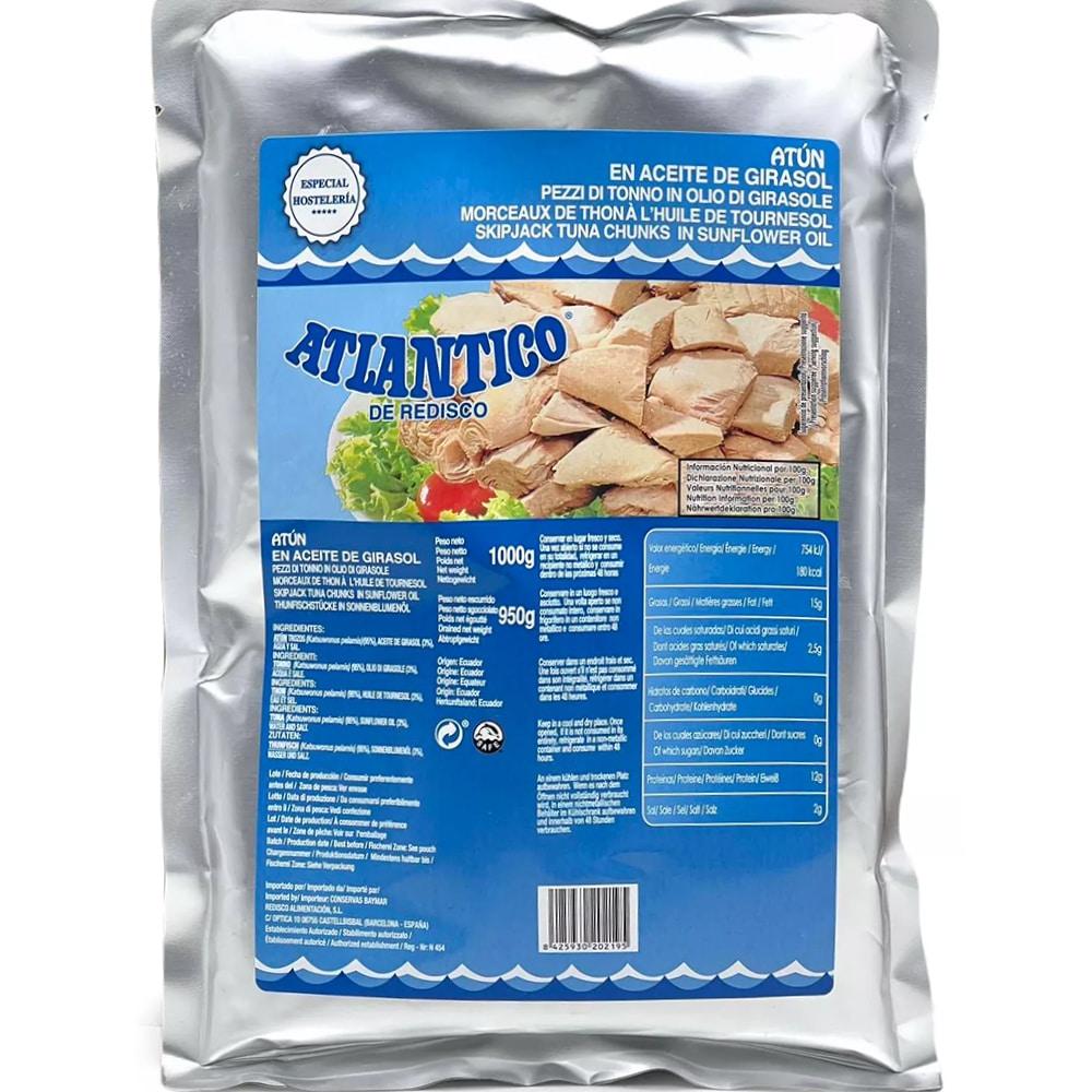 Тунець Atlantico шматочками в соняшниковій олії 1000г